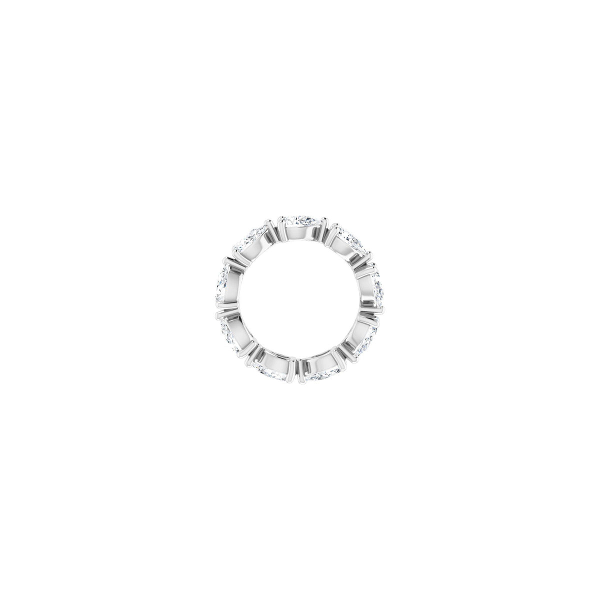 Pear Lab-Grown Diamond Eternity Band in 14K Gold - 14K White Gold
