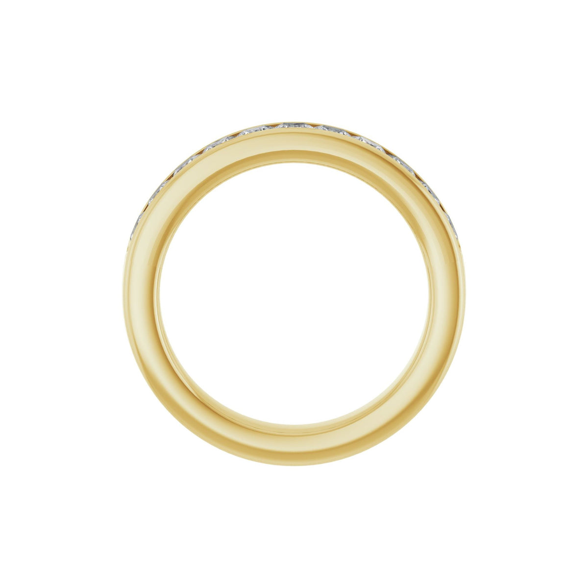 Princess Diamond Channel-Set Half Eternity Band in 14K Gold - 14K Yellow Gold