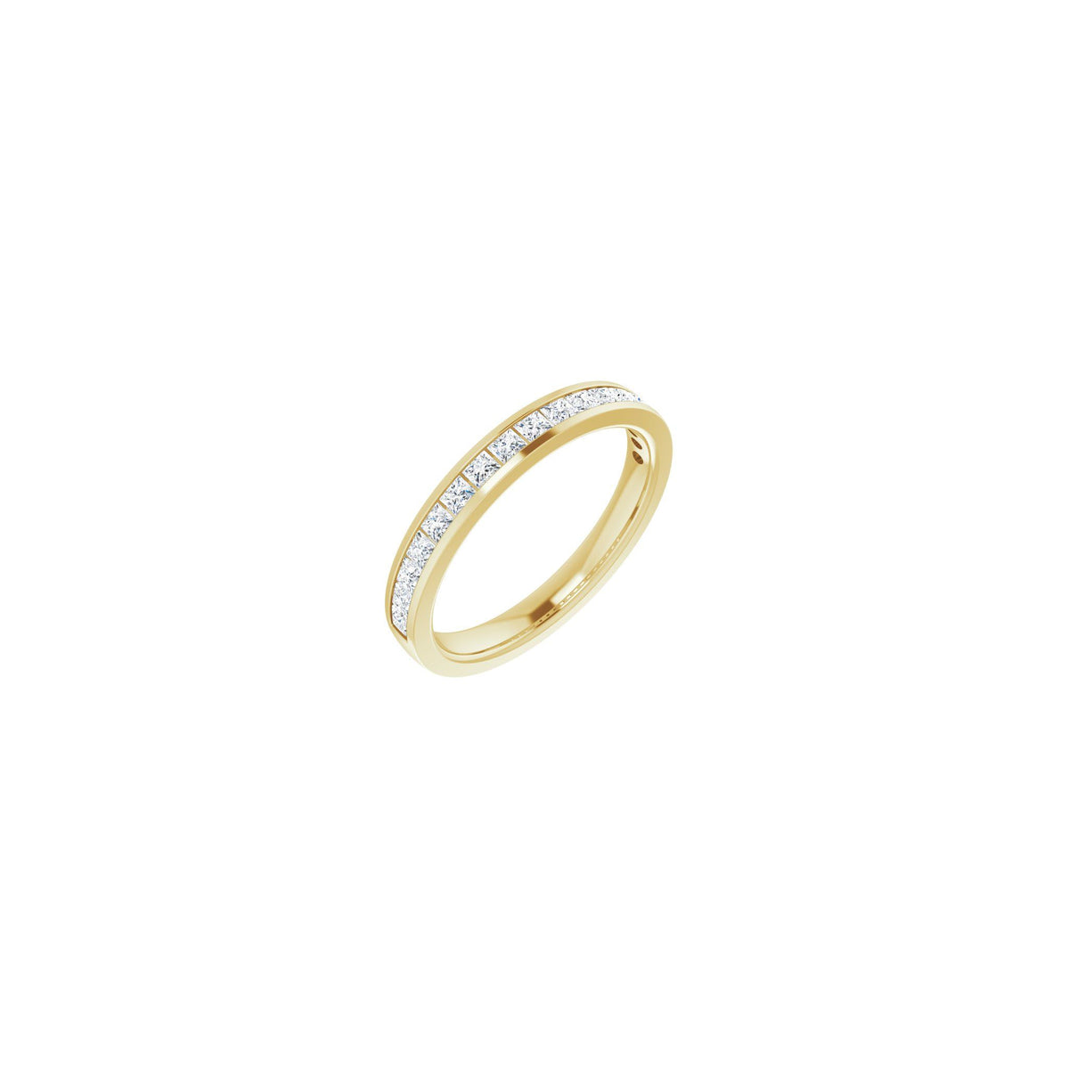 Princess Diamond Channel-Set Half Eternity Band in 14K Gold - 14K Yellow Gold