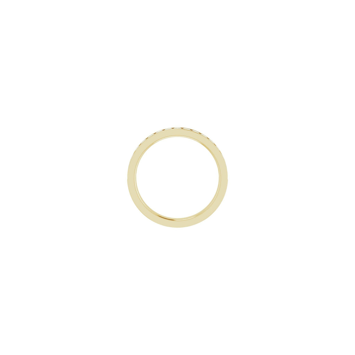 Princess Diamond Channel-Set Half Eternity Band in 14K Gold - 14K Yellow Gold
