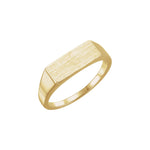 Rectangle Signet Ring in 14K Gold - 14K Yellow Gold