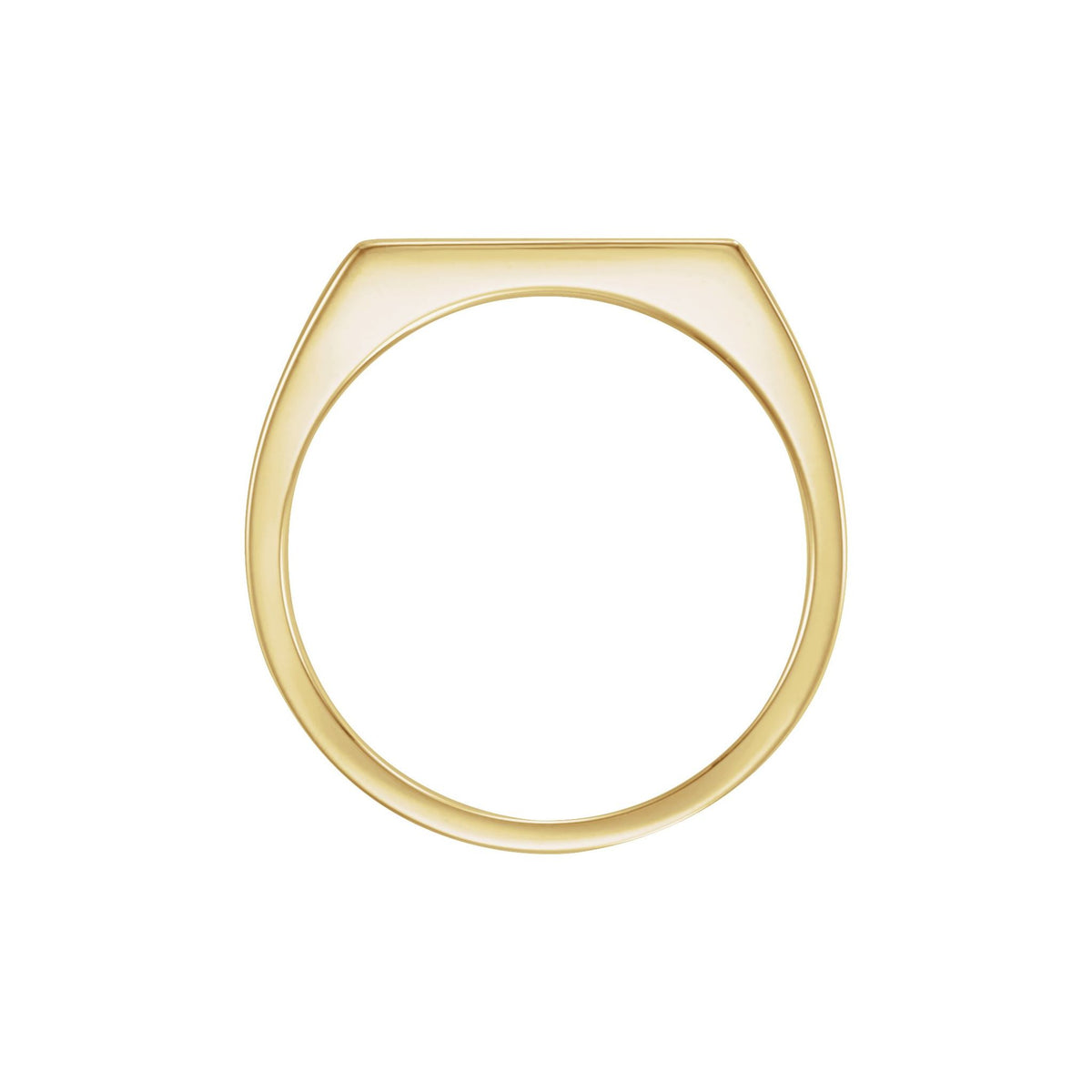 Rectangle Signet Ring in 14K Gold - 14K Yellow Gold