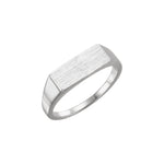 Rectangle Signet Ring in 14K Gold - 14K White Gold