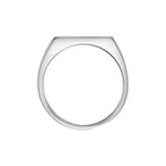 Rectangle Signet Ring in 14K Gold - 14K White Gold