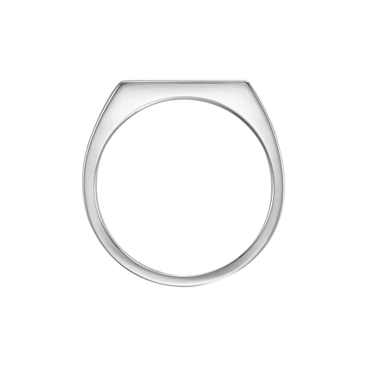 Rectangle Signet Ring in 14K Gold - 14K White Gold