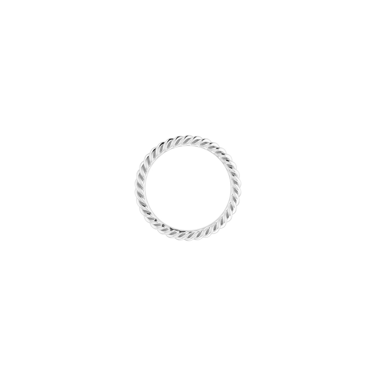 Rope Band in 14K & 18K Gold, 1.3 mm-3.5 mm - 14K White Gold