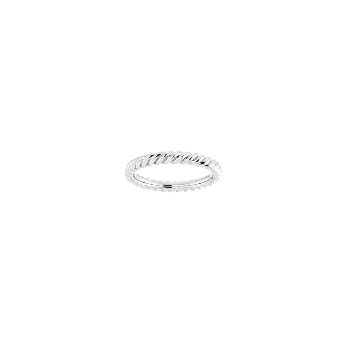 Rope Band in 14K & 18K Gold, 1.3 mm-3.5 mm - 14K White Gold