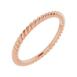 Rope Band in 14K & 18K Gold, 1.3 mm-3.5 mm