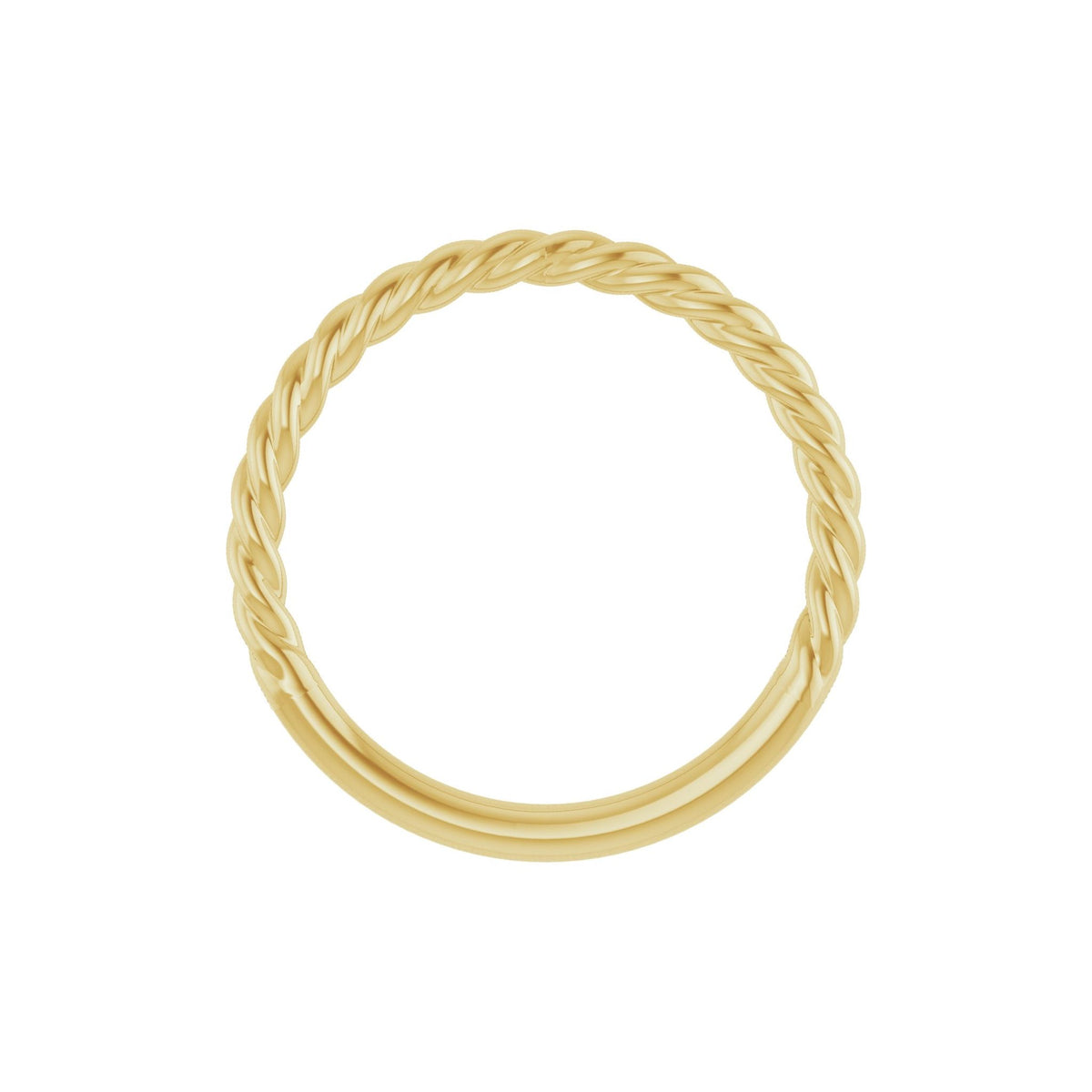 Rope Band in 14K & 18K Gold, 1.7 mm-2.3 mm - 14K Yellow Gold