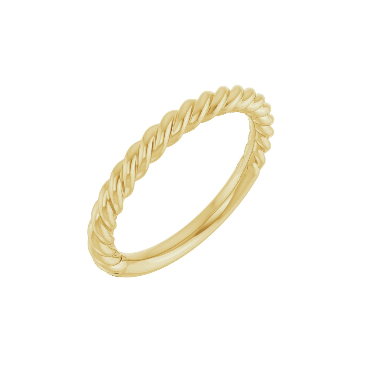 Rope Band in 14K & 18K Gold, 1.7 mm-2.3 mm - 14K Yellow Gold