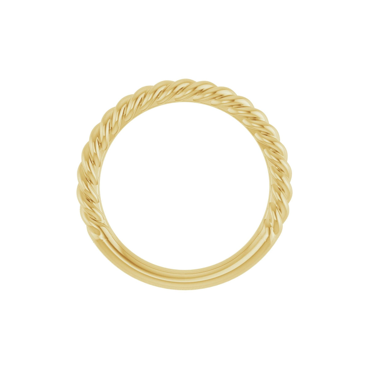 Rope Band in 14K & 18K Gold, 1.7 mm-2.3 mm - 14K Yellow Gold