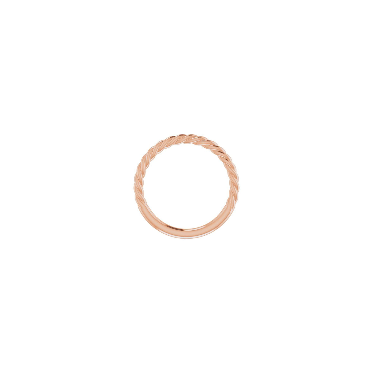 Rope Band in 14K & 18K Gold, 1.7 mm-2.3 mm - 14K Rose Gold