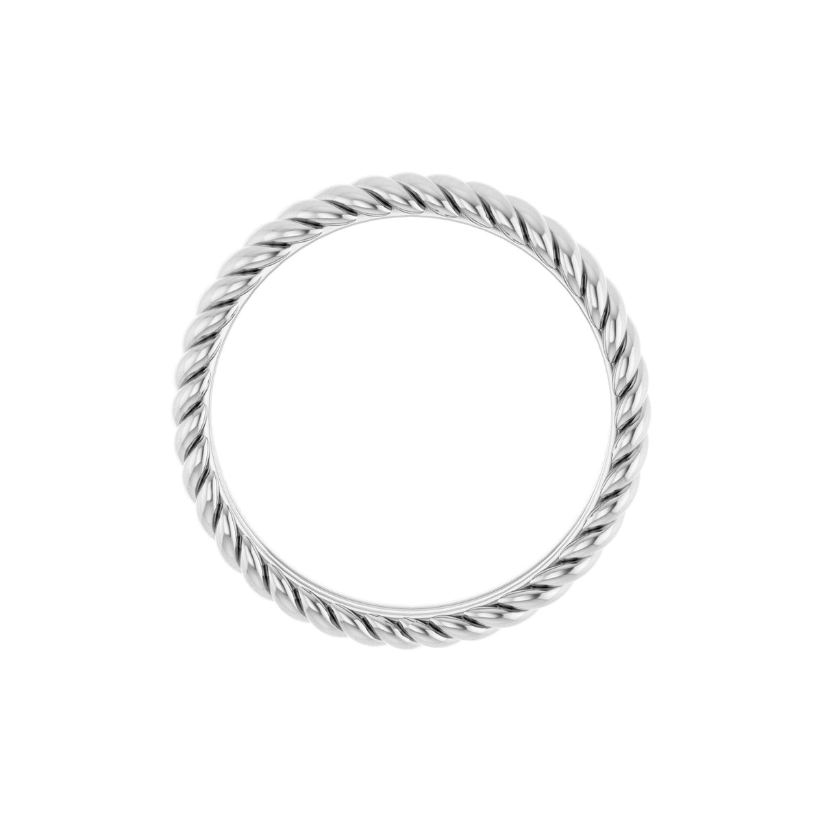Rope Comfort-Fit Band in 14K Gold - 14K White Gold