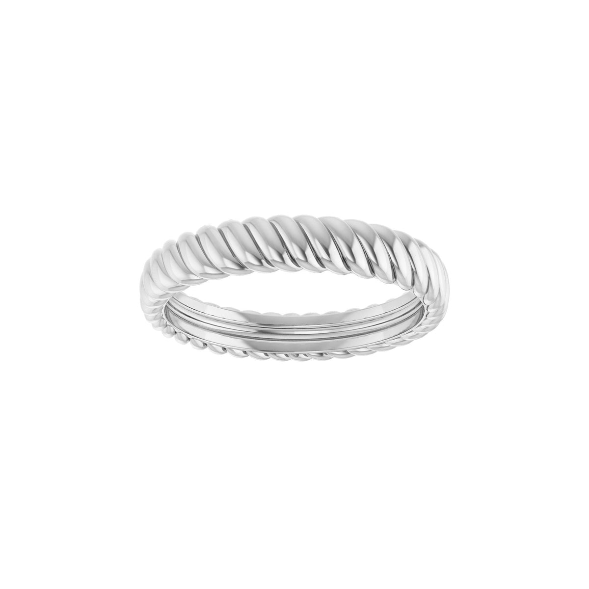 Rope Comfort-Fit Band in 14K Gold - 14K White Gold