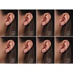 Round Diamond 3-Prong Cocktail-Style Stud Earrings in 14K Gold or Platinum - 14K Yellow Gold