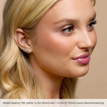 Round Diamond 4-Prong Cocktail-Style Stud Earrings in 14K Gold or Platinum - 14K White Gold