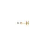Round Diamond 4-Prong Lightweight Stud Earrings in 14K Gold or Platinum - 14K Yellow Gold
