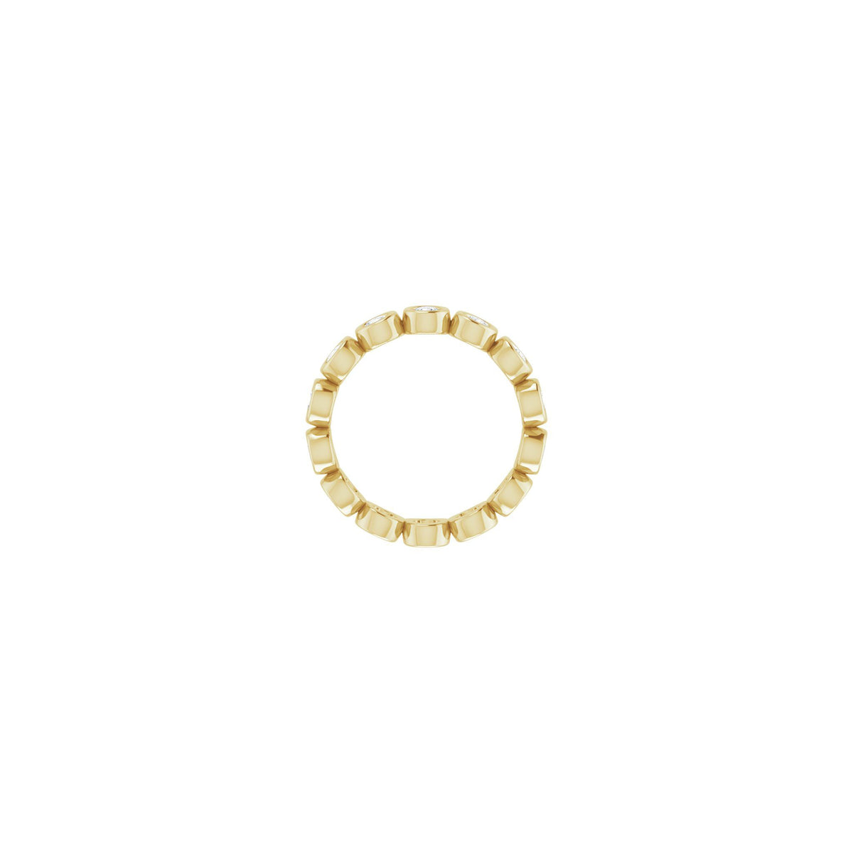Round Diamond Bezel-Set Eternity Band in 14K Gold - 14K Yellow Gold