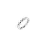 Round Diamond Bezel-Set Eternity Band in 14K Gold - 14K White Gold