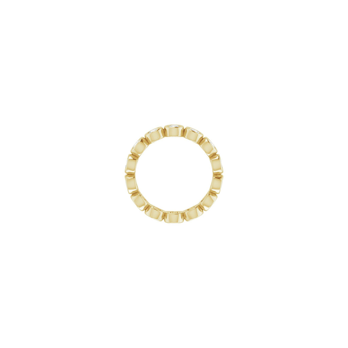 Round Diamond Bezel-Set Eternity Band in 14K Gold - 14K Yellow Gold