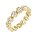 Round Diamond Bezel-Set Eternity Band in 14K Gold