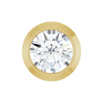 Round Diamond Bezel-Set Slide Pendant in 14K Gold - 14K Yellow Gold