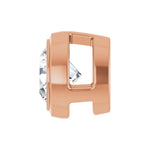 Round Diamond Bezel-Set Slide Pendant in 14K Gold - 14K Rose Gold