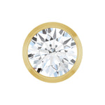 Round Diamond Bezel-Set Slide Pendant in 14K Gold - 14K Yellow Gold