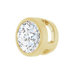 Round Diamond Bezel-Set Slide Pendant in 14K Gold - 14K Yellow Gold