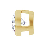 Round Diamond Bezel-Set Slide Pendant in 14K Gold - 14K Yellow Gold