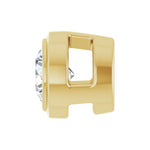 Round Diamond Bezel-Set Slide Pendant in 14K Gold - 14K Yellow Gold