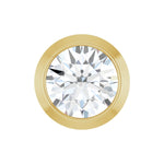 Round Diamond Bezel-Set Slide Pendant in 14K Gold - 14K Yellow Gold