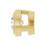 Round Diamond Bezel-Set Slide Pendant in 14K Gold - 14K Yellow Gold