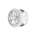 Round Diamond Bezel-Set Slide Pendant in 14K Gold - 14K White Gold