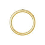 Round Diamond Channel-Set Half Eternity Band in 14K Gold or Platinum - 14K Yellow Gold