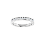 Round Diamond Channel-Set Half Eternity Band in 14K Gold or Platinum - 14K White Gold