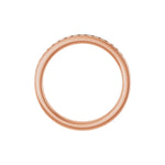 Round Diamond Channel-Set Half Eternity Band in 14K Gold or Platinum - 14K Rose Gold