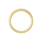 Round Diamond Channel-Set Half Eternity Band in 14K Gold or Platinum - 14K Yellow Gold