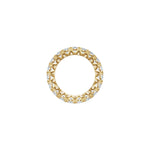 Round Diamond Low Profile V-Prong Eternity Band in 14K Gold - 14K Yellow Gold