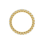 Round Diamond Low Profile V-Prong Eternity Band in 14K Gold - 14K Yellow Gold
