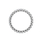 Round Diamond Low Profile V-Prong Eternity Band in 14K Gold - 14K White Gold