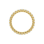 Round Diamond Low Profile V-Prong Eternity Band in 14K Gold - 14K Yellow Gold