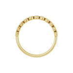 Round Lab-Grown Diamond Bezel-Set Half Eternity Band in 14K Gold - 14K Yellow Gold