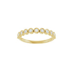 Round Lab-Grown Diamond Bezel-Set Half Eternity Band in 14K Gold - 14K Yellow Gold