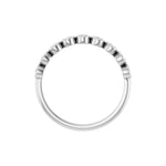 Round Lab-Grown Diamond Bezel-Set Half Eternity Band in 14K Gold - 14K White Gold