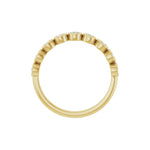 Round Lab-Grown Diamond Bezel-Set Half Eternity Band in 14K Gold - 14K Yellow Gold