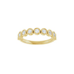 Round Lab-Grown Diamond Bezel-Set Half Eternity Band in 14K Gold - 14K Yellow Gold