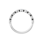 Round Lab-Grown Diamond Bezel-Set Half Eternity Band in 14K Gold - 14K White Gold