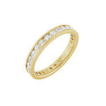 Round Lab-Grown Diamond Channel-Set Eternity Band in 14K Gold - 14K Yellow Gold