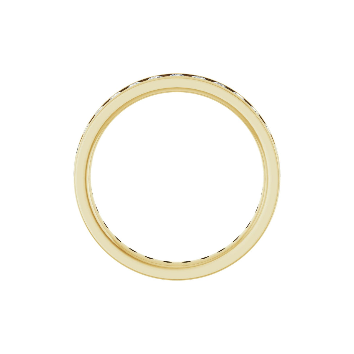 Round Lab-Grown Diamond Channel-Set Eternity Band in 14K Gold - 14K Yellow Gold